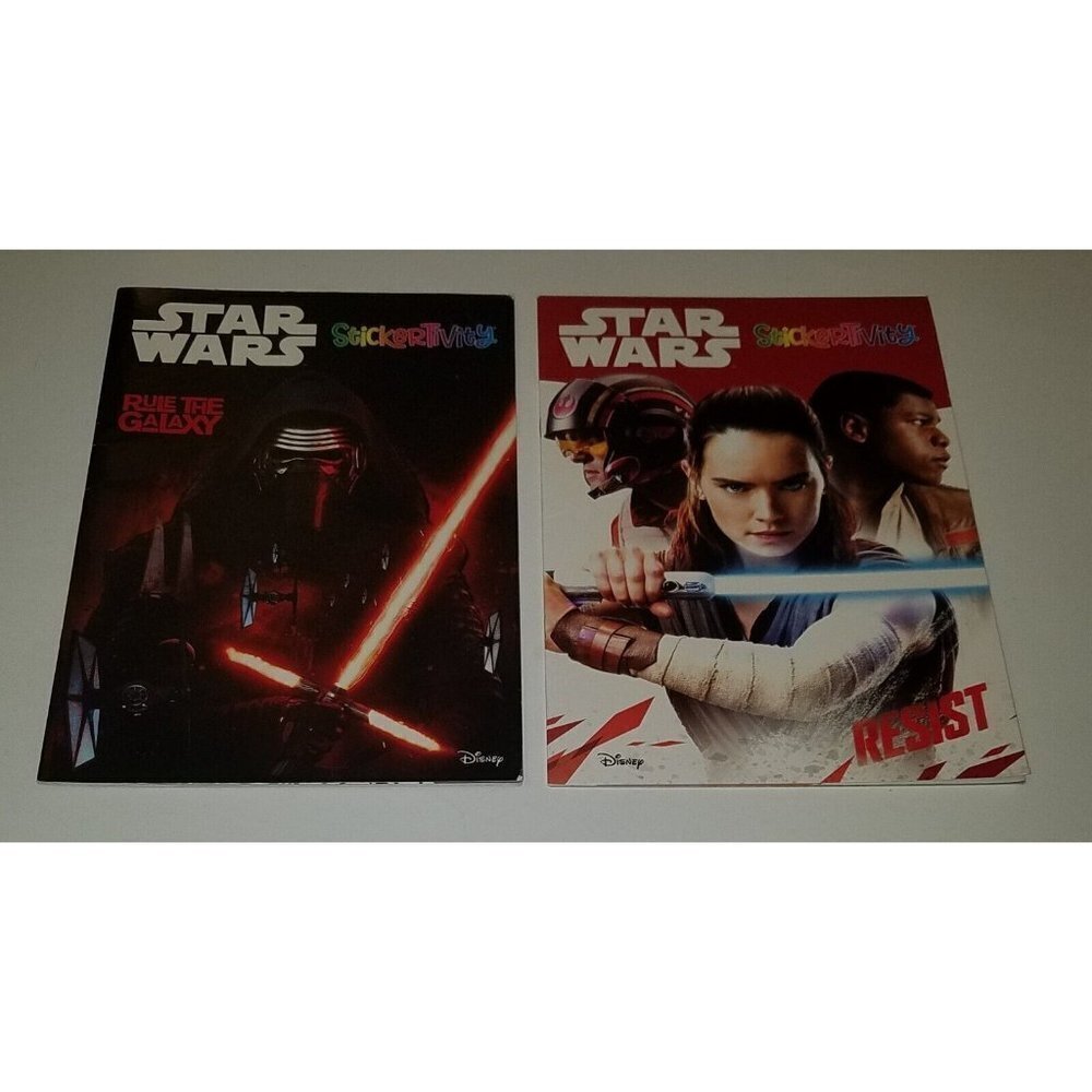 2 Disney Star Wars StickerTivity Sticker Activity Coloring Books Jedi NEVER USED